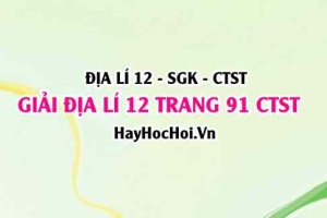 Giải Địa lí 12 trang 91 Chân trời sáng tạo SGK
